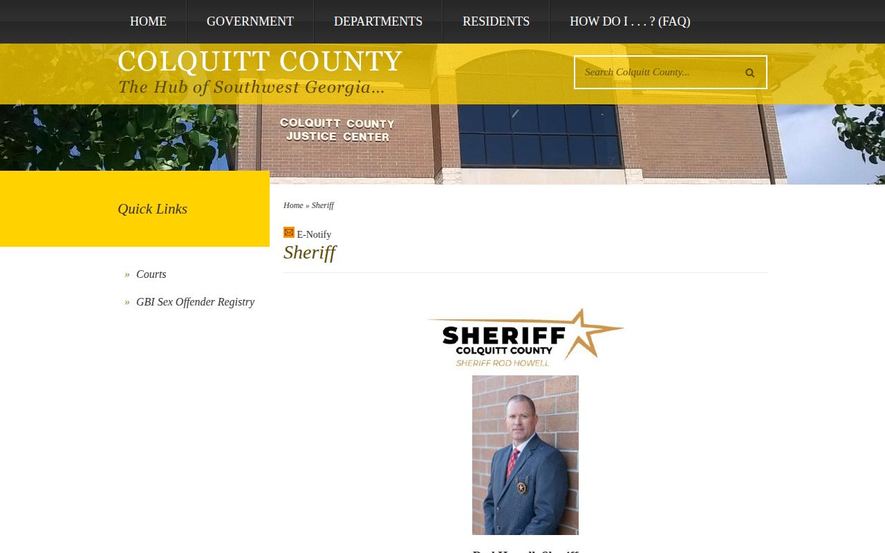Colquitt County released inmates sheriff record channels