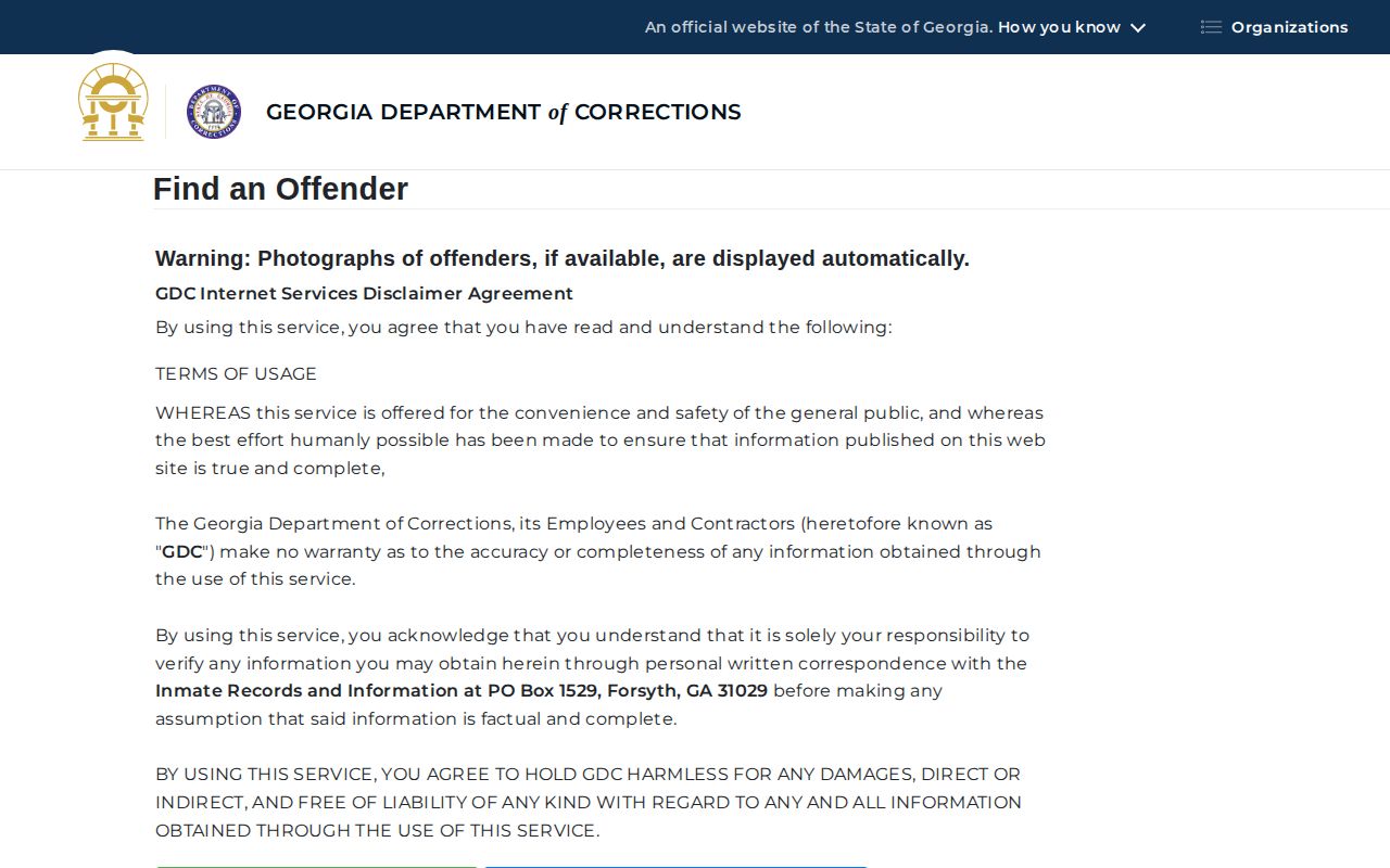 GDC offender search for a Colquitt County projected release date